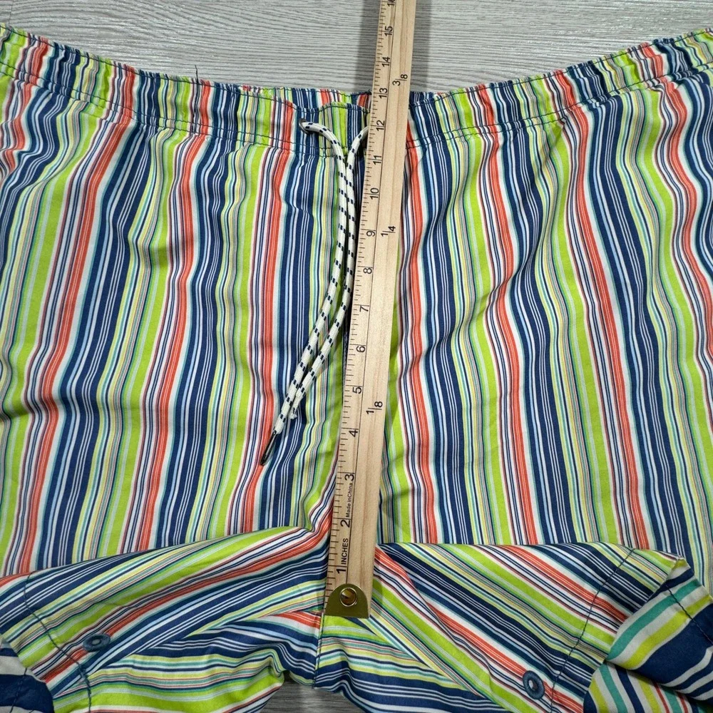 Tommy Bahama Mens‎ Swim Trunks Reversible Striped Multicolor XL Board Shorts